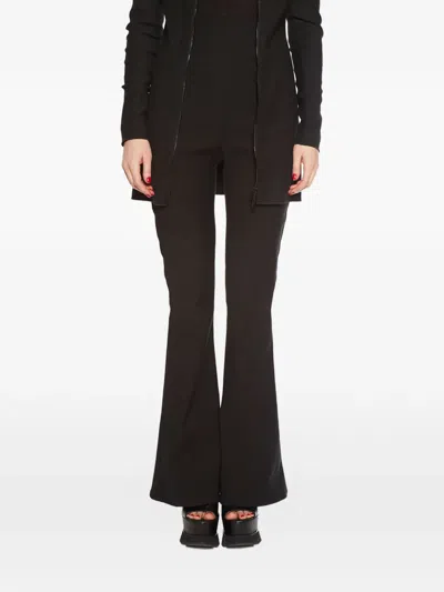 Nostra Santissima High-waist Flared Trousers In Black