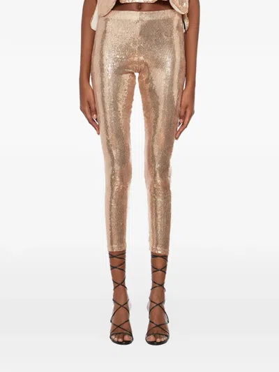 Nostra Santissima Sequin Leggings In Gold
