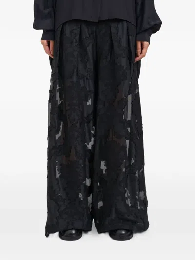 Nostra Santissima Vulpecula Wide Trousers In Black