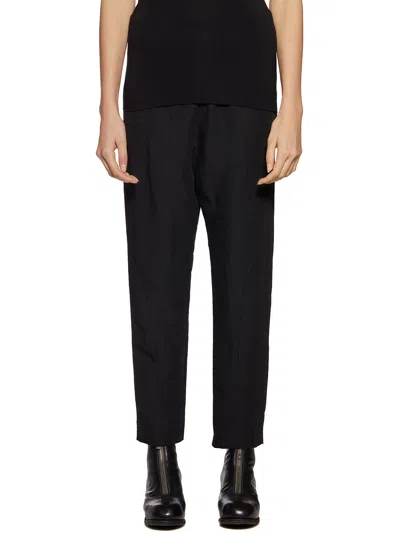 Nostrasantissima Linen Canvas Pants In Black