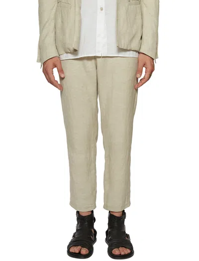 Nostrasantissima Linen Trousers In Neutral