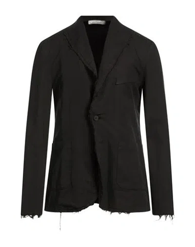 Nostrasantissima Man Blazer Black Size 40 Linen, Cotton, Elastane