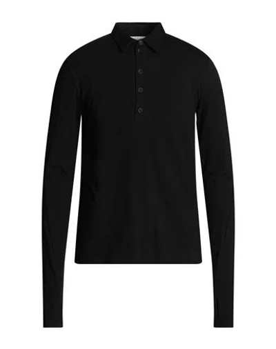 Nostrasantissima Man Polo Shirt Black Size L Cotton, Elastane