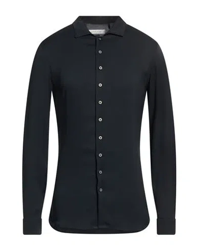 Nostrasantissima Man Shirt Black Size 40 Acetate, Silk, Elastane