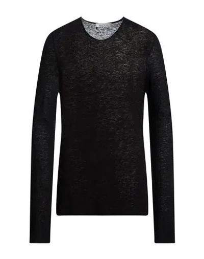 Nostrasantissima Man Sweater Black Size 38 Viscose, Linen