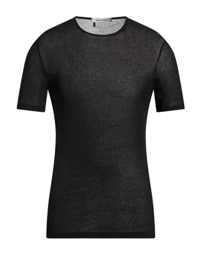 Nostrasantissima Man Sweater Black Size 38 Viscose, Pbt - Polybutylene Terephthalate