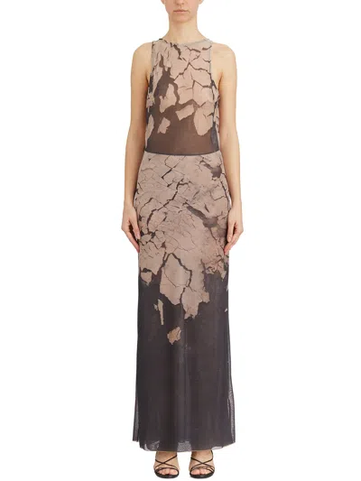 Nostrasantissima Printed Tulle Dress In Black