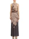 Nostrasantissima Printed Tulle Dress In Multi