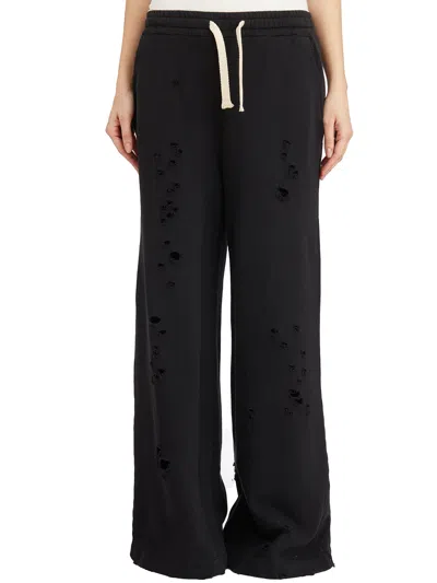 NOSTRASANTISSIMA NOSTRASANTISSIMA SWEATPANTS WITH RUFFLES