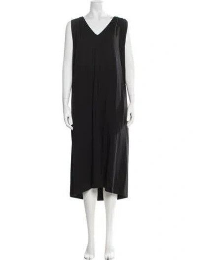 Pre-owned Nostrasantissima V-neck Long Dress W/ Tags In Black