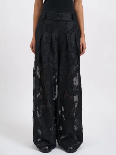 Nostrasantissima Vulpecula Wide Trousers In Black