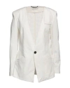 Nostrasantissima Woman Blazer White Size 10 Cotton, Elastane