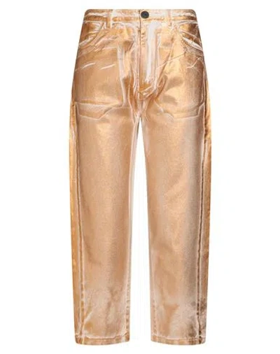 Nostrasantissima Woman Jeans Copper Size 2 Cotton, Elastane In Orange