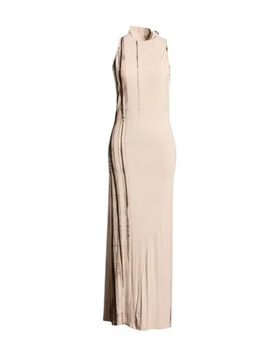 Nostrasantissima Woman Maxi Dress Beige Size 4 Cotton, Elastane