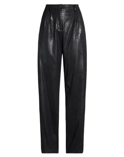 Nostrasantissima Woman Pants Black Size 6 Polyester, Elastane