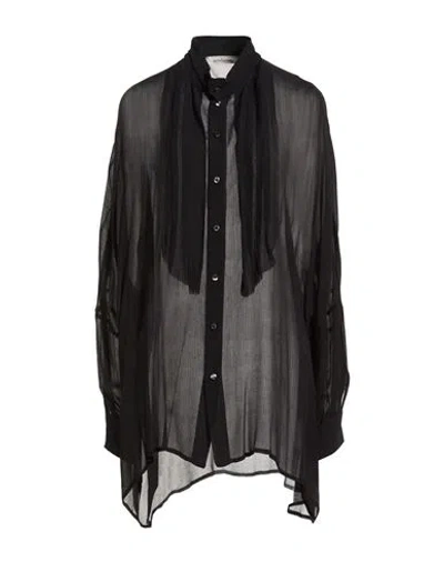 Nostrasantissima Woman Shirt Black Size 2 Viscose, Silk