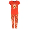 Not A Morning Person Women's Plus Size Pumpkin Spice Short Sleeve Pj Set In Orange