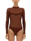 Not After Ten Long Sleeve Bodysuit In Brown