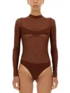 Not After Ten Brown Solid Mock Collar Top In Brown
