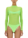 Not After Ten Green Solid Mock Collar Top In Green
