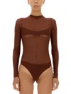 Not After Ten Brown Solid Mock Collar Top In Brown
