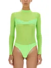 Not After Ten Green Solid Mock Collar Top In Green