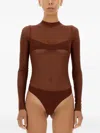 Not After Ten Long Sleeve Bodysuit In Brown