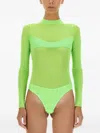Not After Ten Long Sleeve Bodysuit In Green