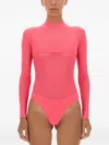 Not After Ten Long-sleeve Bodysuit In Pink