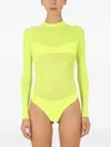 Not After Ten Long Sleeve Bodysuit In Yellow