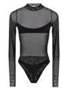 Not After Ten Tulle Body Tops Black In Black