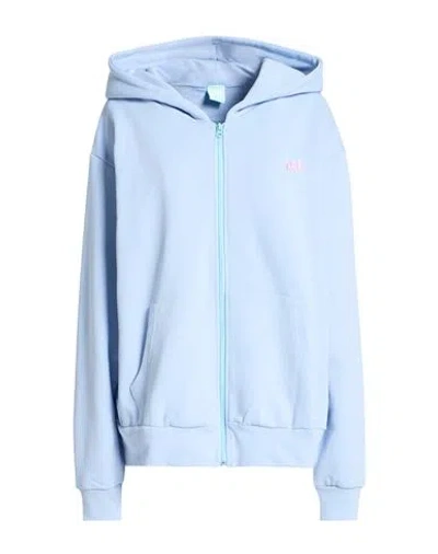 Not After Ten Woman Sweatshirt Light Blue Size M Cotton