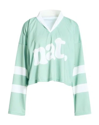 Not After Ten Woman T-shirt Light Green Size Onesize Polyester