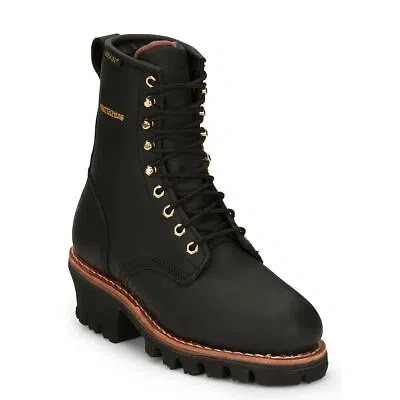 Pre-owned Not Available Chippewa Boot Paladin 8" Wp 400g Steel Toe Men's Boot In Black