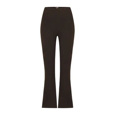 Not Basics Women's Brown Organic Cotton Flared Leggings, Hot Fudge