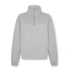 Not Basics Women's Organic Cotton Quarter Zip Sweatshirt, Light Grey Marl In Grey