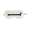Not Just Pajama Men's Dachshund Dream Silk Sleeping Eye Mask - White In White