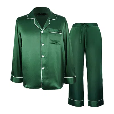 Not Just Pajama Men's Men's Silk Essentials Pajama - Dark Green