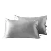 Not Just Pajama Sleeping Beauty - Classic Pure Silk Queen Size Pillowcase - Grey In Gray