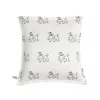 Not Just Pajama White Diamond Poodles Silk Throw Pillow - Multiple Poodles