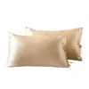 Not Just Pajama White Sleeping Beauty - Classic Pure Silk Queen Size Pillowcase - Champagne In Multi