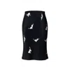 NOT JUST PAJAMA WOMEN'S BLACK CATS EDITION MINI SILK SKIRT