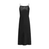 Not Just Pajama Women's Black Diamond Poodles Silk Slip Dress In Black