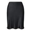 Not Just Pajama Women's Flowy Silk Jacquard Mini Skirt - Black In Black