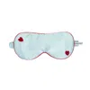 Not Just Pajama Women's Little Heart Silk Sleeping Eye Mask - Blue In Blue