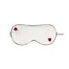 Not Just Pajama Women's Little Heart Silk Sleeping Eye Mask - White In White