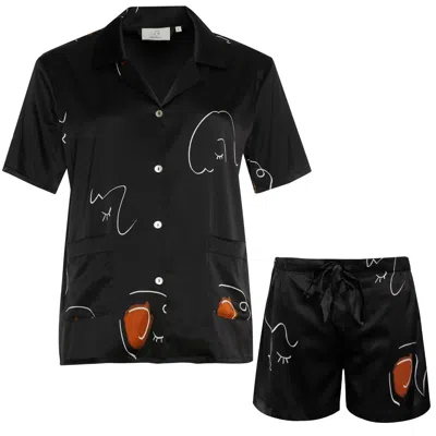 Not Just Pajama Women's The Dream Short Pajamas Set - Black