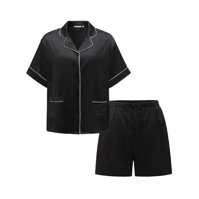Not Just Pajama Women's Timeless Collection Short Pajama Set - Black