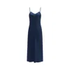 Not Just Pajama Women's Timeless Collection Silk Slip Dress - Black In Blue