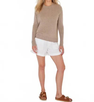 Not Monday Chase Crewneck Sweater In Latte In Multi